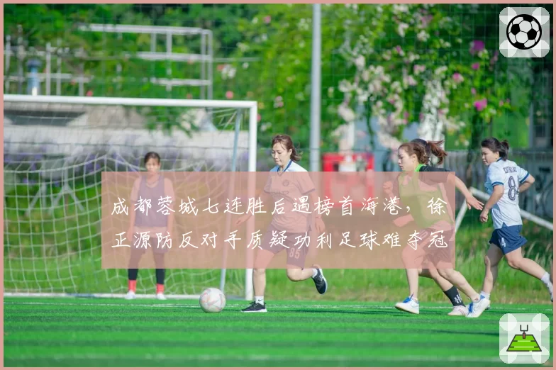 成都蓉城七连胜后遇榜首海港，徐正源防反对手质疑功利足球难夺冠